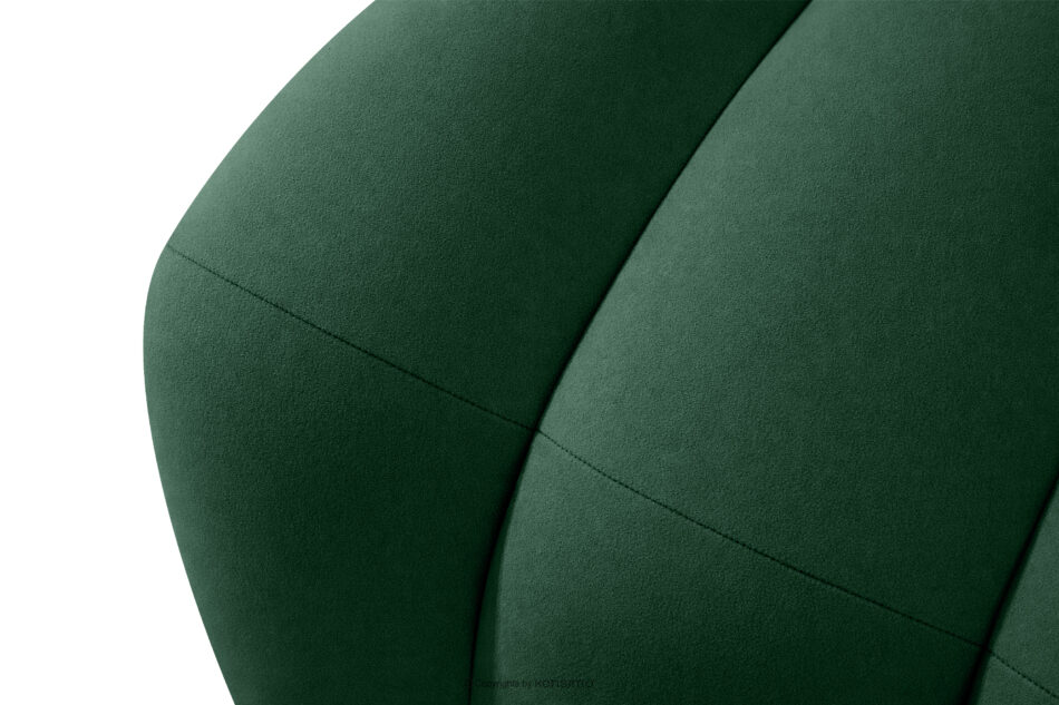 CORDA Ławka tapicerowana z oparciem 200 cm welur ciemny zielony ciemny zielony - zdjęcie 7