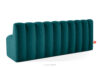CORDA Ławka tapicerowana z oparciem 200 cm welur morski morski - zdjęcie 4