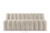 CORDA Ławka tapicerowana z oparciem 200 cm welur kremowy kremowy - zdjęcie 1