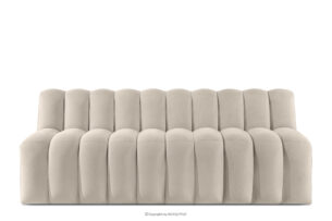 CORDA, https://konsimo.pl/kolekcja/corda/ Ławka tapicerowana z oparciem 200 cm welur kremowy kremowy - zdjęcie