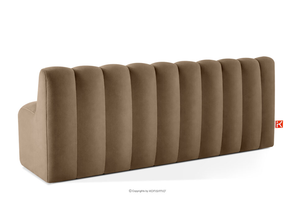 CORDA Ławka tapicerowana z oparciem 200 cm welur beżowy beżowy - zdjęcie 3