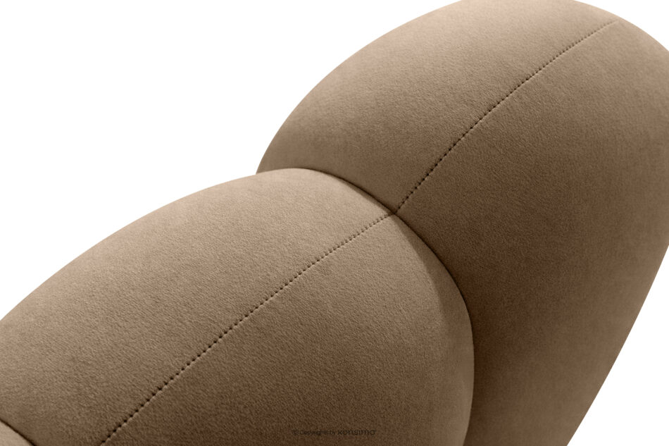 CORDA Ławka tapicerowana z oparciem 200 cm welur beżowy beżowy - zdjęcie 6