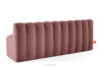 CORDA Ławka tapicerowana z oparciem 200 cm welur różowy różowy - zdjęcie 4