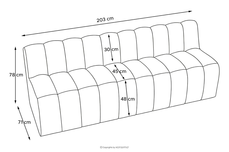 CORDA Ławka tapicerowana z oparciem 200 cm welur jasny szary jasny szary - zdjęcie 10