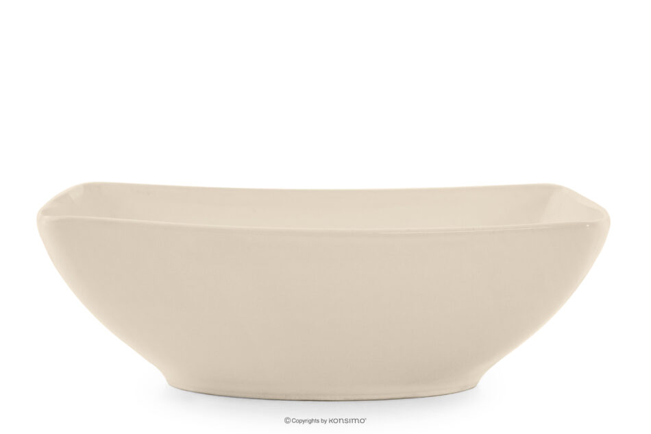 EPIRI Talerz głęboki kwadratowy beżowy połysk beżowy połysk - zdjęcie 2