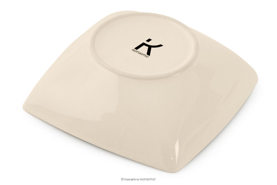 EPIRI Talerz głęboki kwadratowy beżowy połysk beżowy połysk - zdjęcie 5