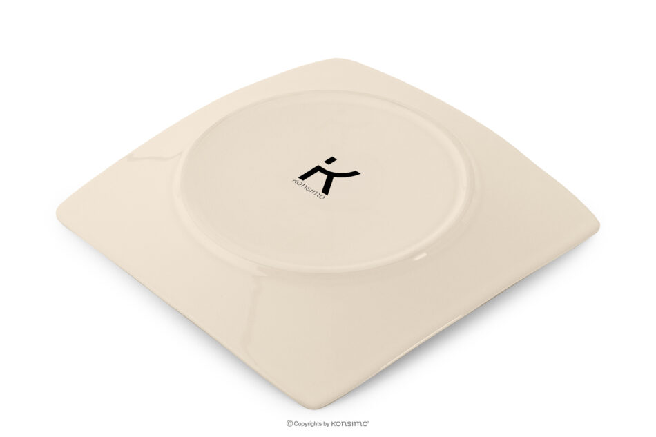 EPIRI Zestaw obiadowy kwadratowy beżowy połysk 6 os. (18el) beżowy połysk - zdjęcie 3