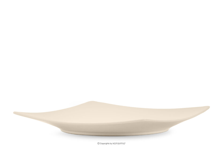 EPIRI Talerz obiadowy kwadratowy beżowy połysk 6szt. beżowy połysk - zdjęcie 4