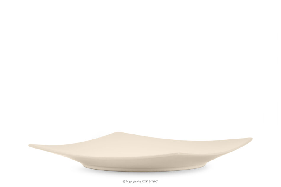 EPIRI Talerz deserowy kwadratowy beżowy połysk 6szt. beżowy połysk - zdjęcie 4