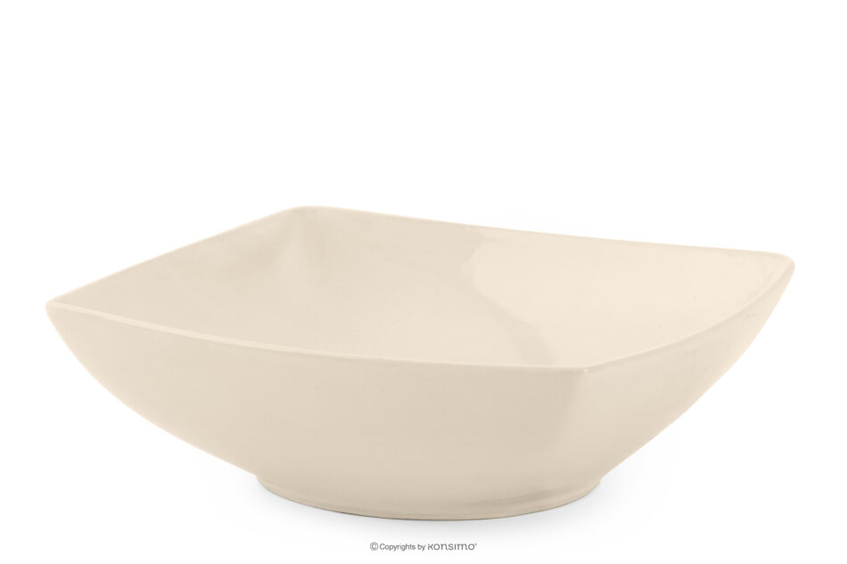 EPIRI Talerz głęboki kwadratowy beżowy połysk 6szt. beżowy połysk - zdjęcie 2