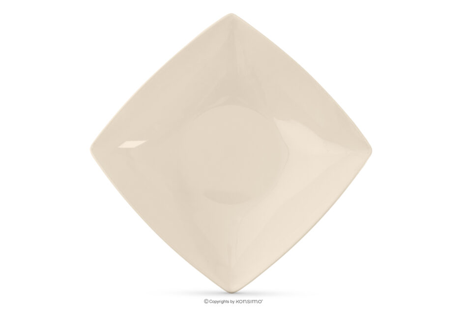 EPIRI Talerz głęboki kwadratowy beżowy połysk 6szt. beżowy połysk - zdjęcie 5