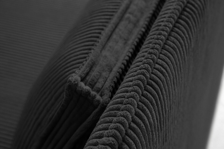 ROTI Łóżko z oparciem w tkaninie sztruks 90 cm ciemny szary ciemny szary - zdjęcie 9