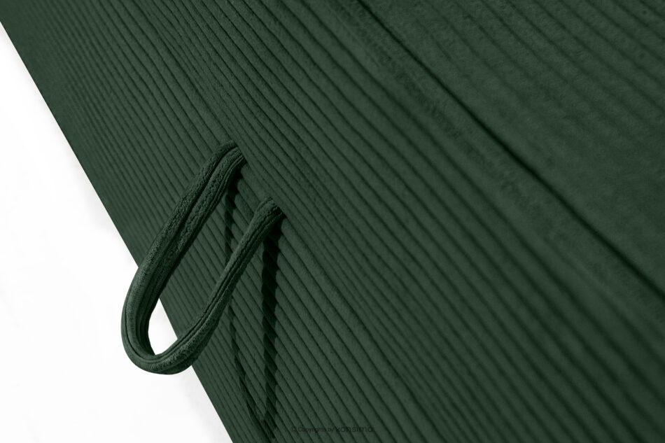 ROTI Łóżko 90 cm dla nastolatka z oparciem w tkaninie sztruks ciemny zielony ciemny zielony - zdjęcie 8