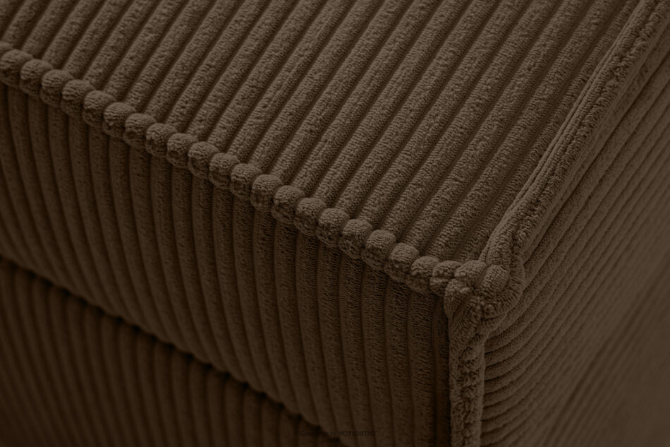 ROTI Łóżko 90 cm z oparciem w tkaninie sztruks ciemny brązowy ciemny brązowy - zdjęcie 7