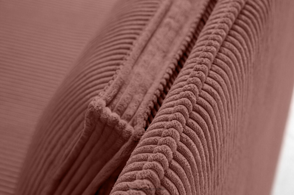 ROTI Łóżko 90 cm z oparciem w tkaninie sztruks różowy różowy - zdjęcie 9