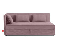 Łóżko 90 cm z oparciem w tkaninie sztruks jasny fioletowy