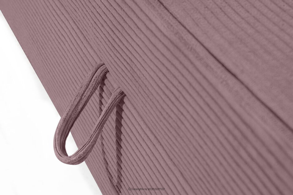 ROTI Łóżko 90 cm z oparciem w tkaninie sztruks jasny fioletowy jasny fioletowy - zdjęcie 8