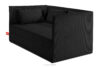 ROTI Łóżko typu sofa 90 cm w tkaninie sztruks czarny czarny - zdjęcie 3