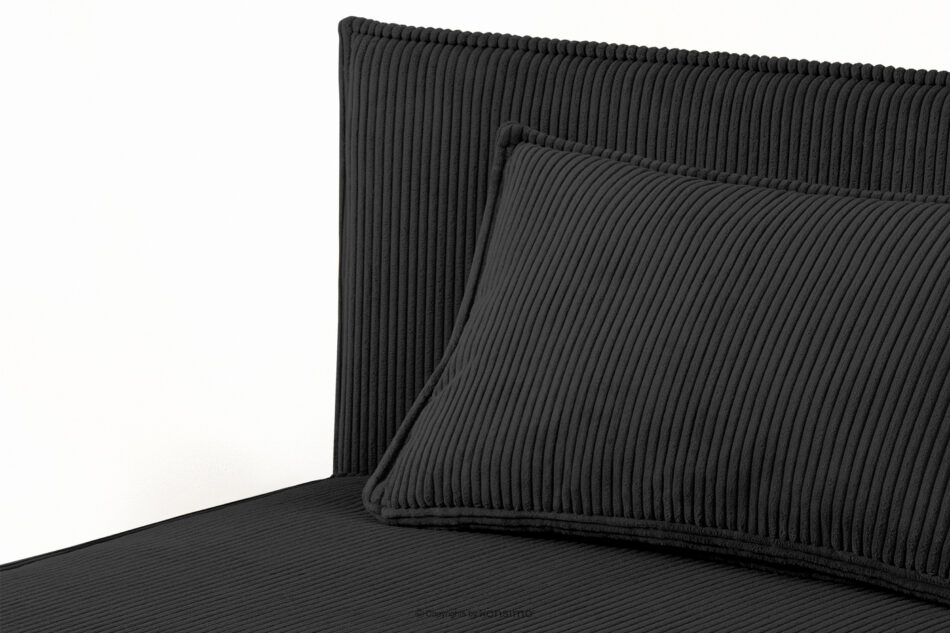 ROTI Łóżko typu sofa 90 cm w tkaninie sztruks czarny czarny - zdjęcie 5