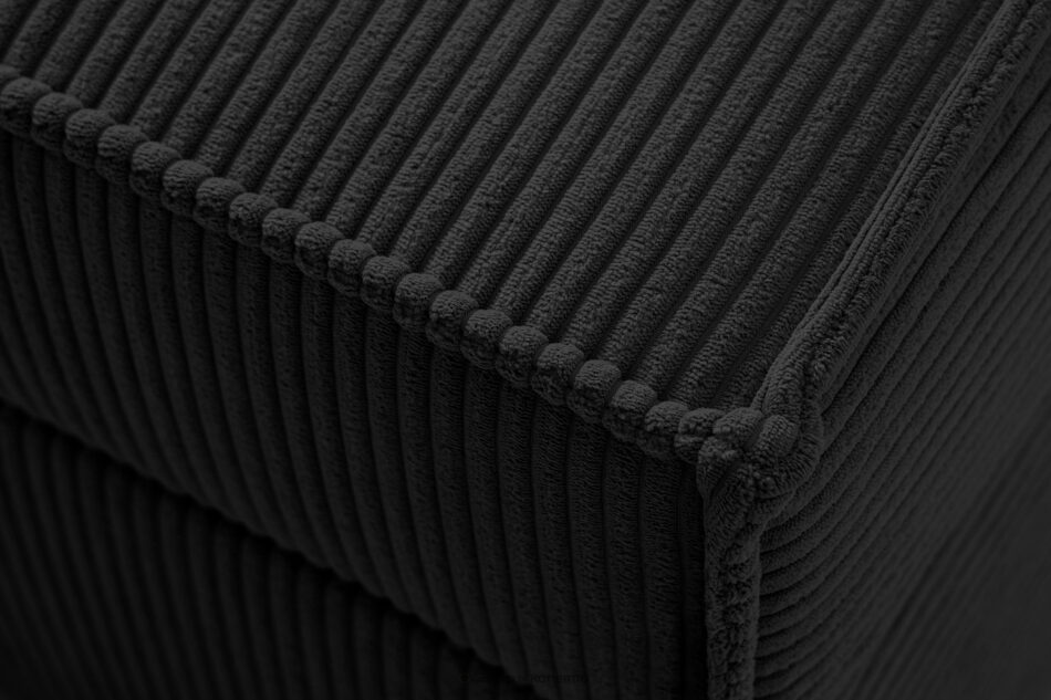 ROTI Łóżko typu sofa 90 cm w tkaninie sztruks czarny czarny - zdjęcie 7
