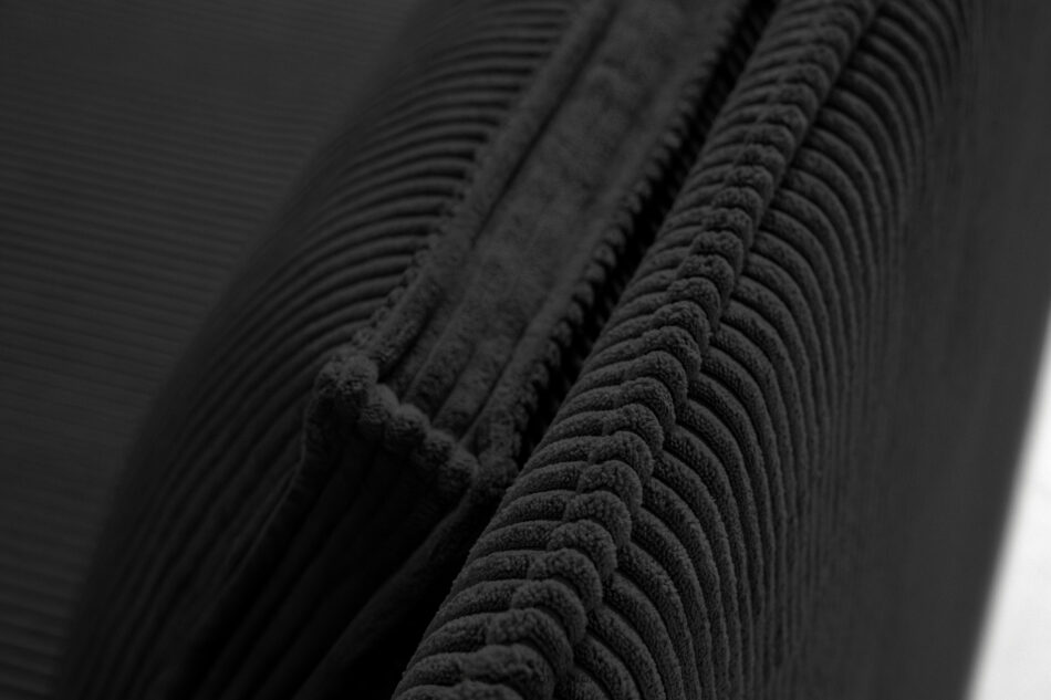 ROTI Łóżko typu sofa 90 cm w tkaninie sztruks czarny czarny - zdjęcie 9