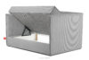 ROTI Łóżko typu sofa 90 cm w tkaninie sztruks jasny szary jasny szary - zdjęcie 5