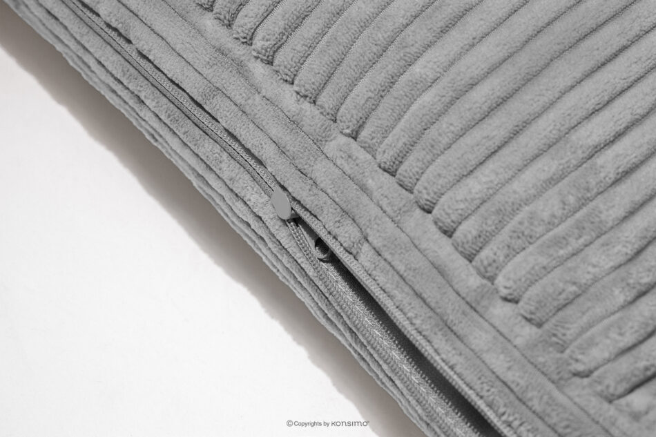 ROTI Łóżko typu sofa 90 cm w tkaninie sztruks jasny szary jasny szary - zdjęcie 10