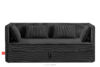 ROTI Łóżko typu sofa 90 cm w tkaninie sztruks ciemny szary ciemny szary - zdjęcie 1