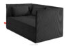 ROTI Łóżko typu sofa 90 cm w tkaninie sztruks ciemny szary ciemny szary - zdjęcie 3