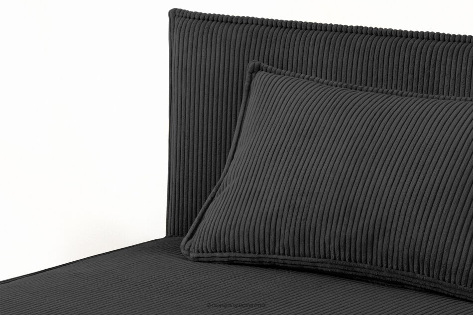 ROTI Łóżko typu sofa 90 cm w tkaninie sztruks ciemny szary ciemny szary - zdjęcie 5