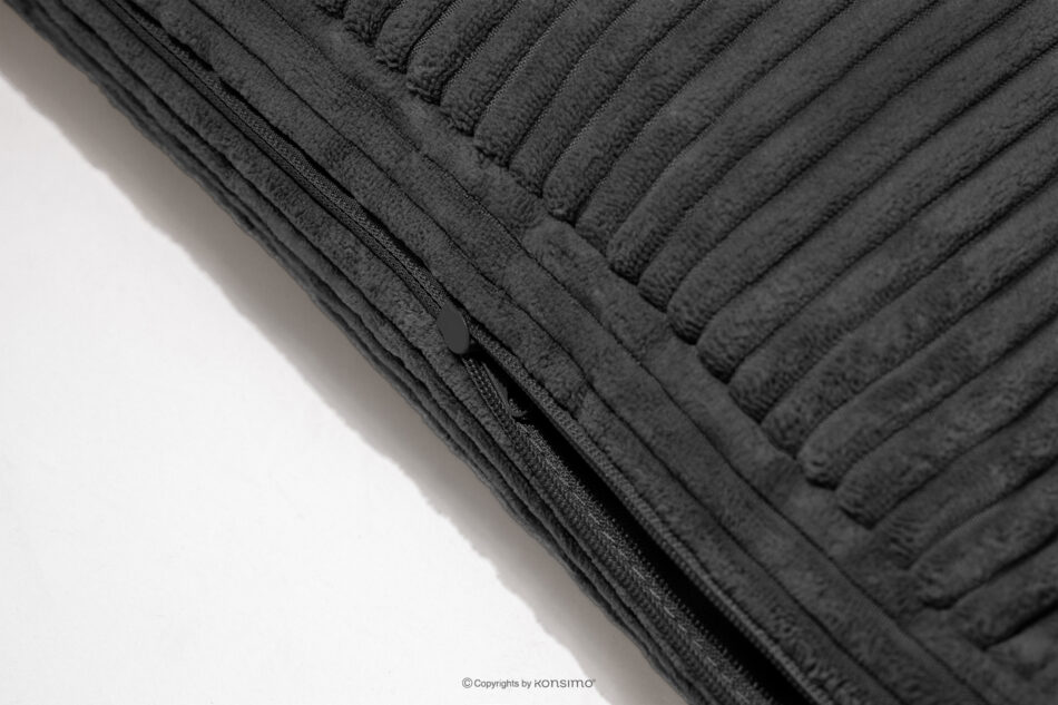 ROTI Łóżko typu sofa 90 cm w tkaninie sztruks ciemny szary ciemny szary - zdjęcie 10