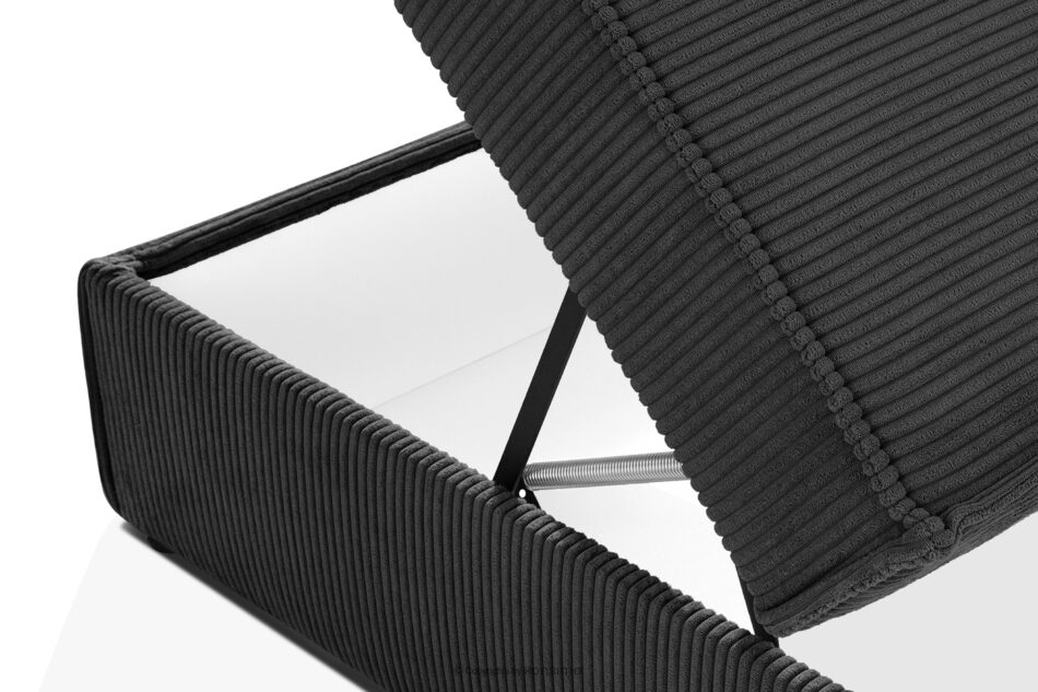 ROTI Łóżko typu sofa 90 cm w tkaninie sztruks ciemny szary ciemny szary - zdjęcie 11