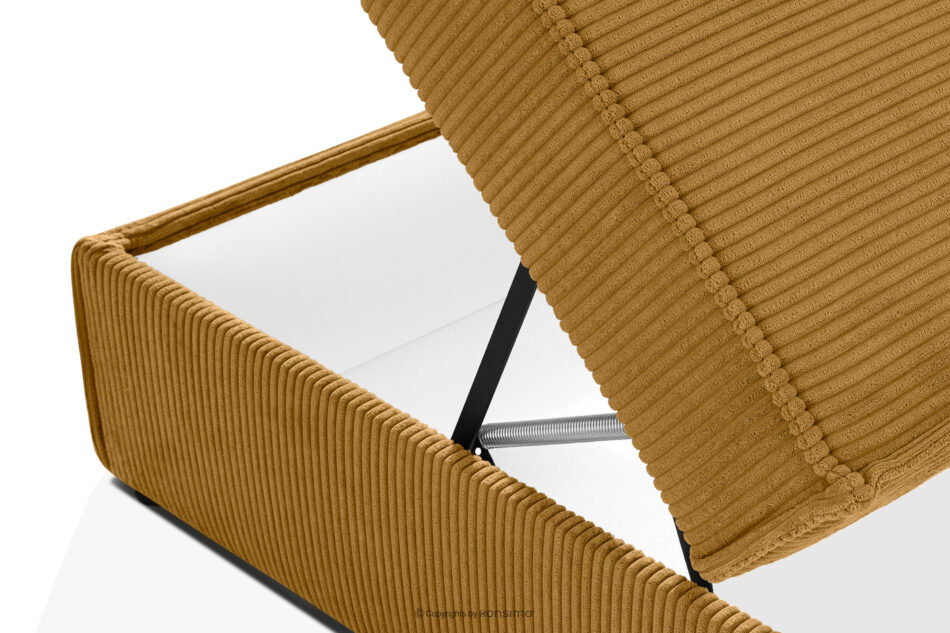 ROTI Łóżko typu sofa 90 cm w tkaninie sztruks żółty żółty - zdjęcie 11