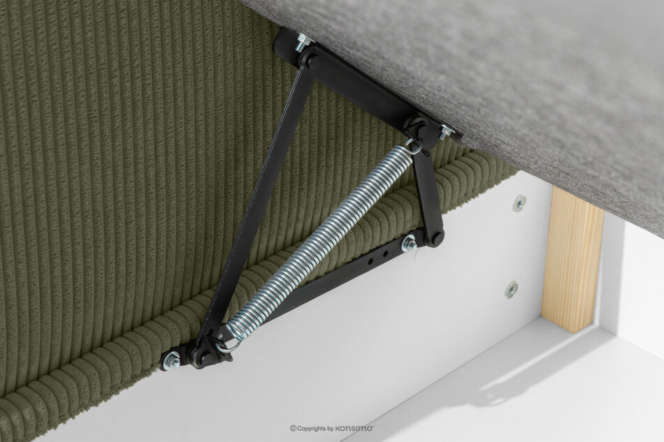 ROTI Łóżko typu sofa 90 cm w tkaninie sztruks oliwkowy oliwkowy - zdjęcie 6