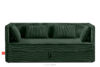 ROTI Łóżko dla nastolatka typu sofa w tkaninie sztruks 90 cm ciemny zielony ciemny zielony - zdjęcie 1