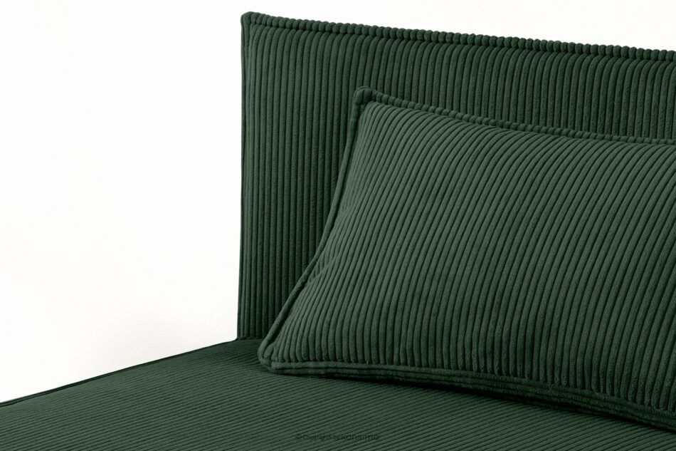 ROTI Łóżko dla nastolatka typu sofa w tkaninie sztruks 90 cm ciemny zielony ciemny zielony - zdjęcie 5