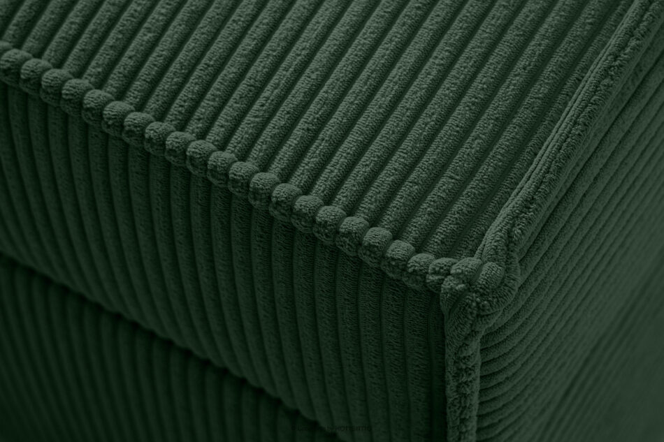 ROTI Łóżko dla nastolatka typu sofa w tkaninie sztruks 90 cm ciemny zielony ciemny zielony - zdjęcie 7