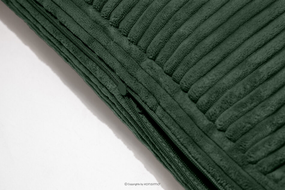 ROTI Łóżko dla nastolatka typu sofa w tkaninie sztruks 90 cm ciemny zielony ciemny zielony - zdjęcie 10