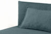 ROTI Łóżko dla nastolatka typu sofa w tkaninie sztruks 90 cm niebieski niebieski - zdjęcie 6