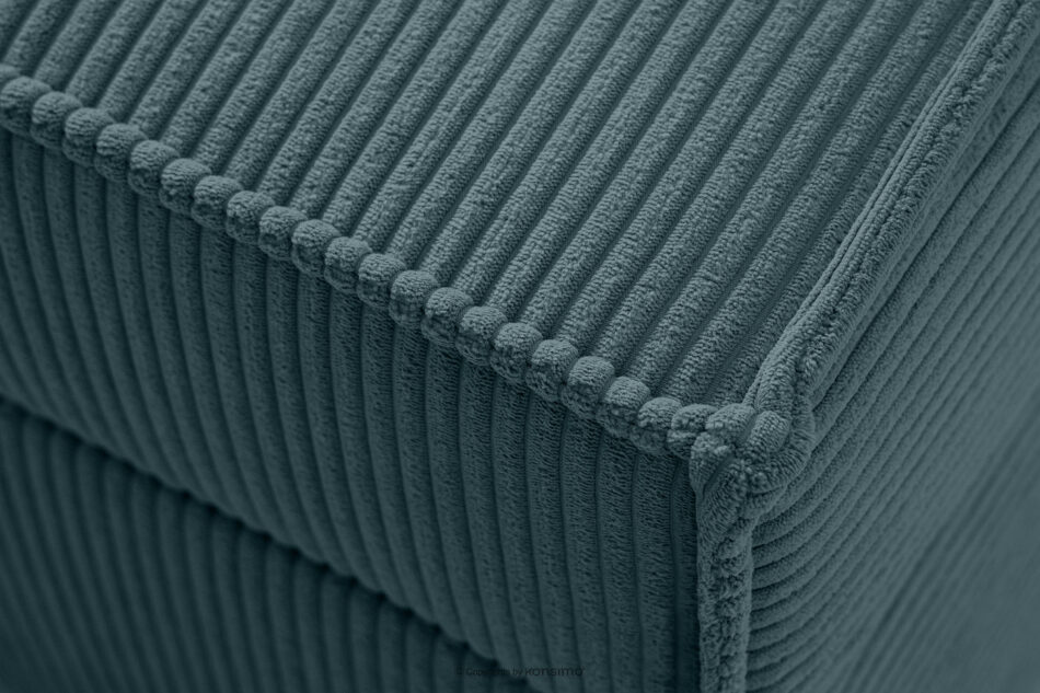 ROTI Łóżko dla nastolatka typu sofa w tkaninie sztruks 90 cm niebieski niebieski - zdjęcie 7