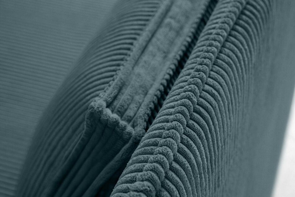 ROTI Łóżko dla nastolatka typu sofa w tkaninie sztruks 90 cm niebieski niebieski - zdjęcie 9