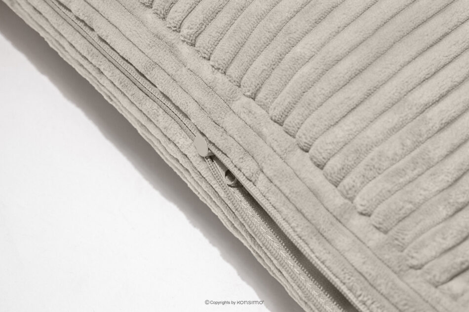 ROTI Łóżko dla nastolatka typu sofa w tkaninie sztruks 90 cm kremowy kremowy - zdjęcie 10