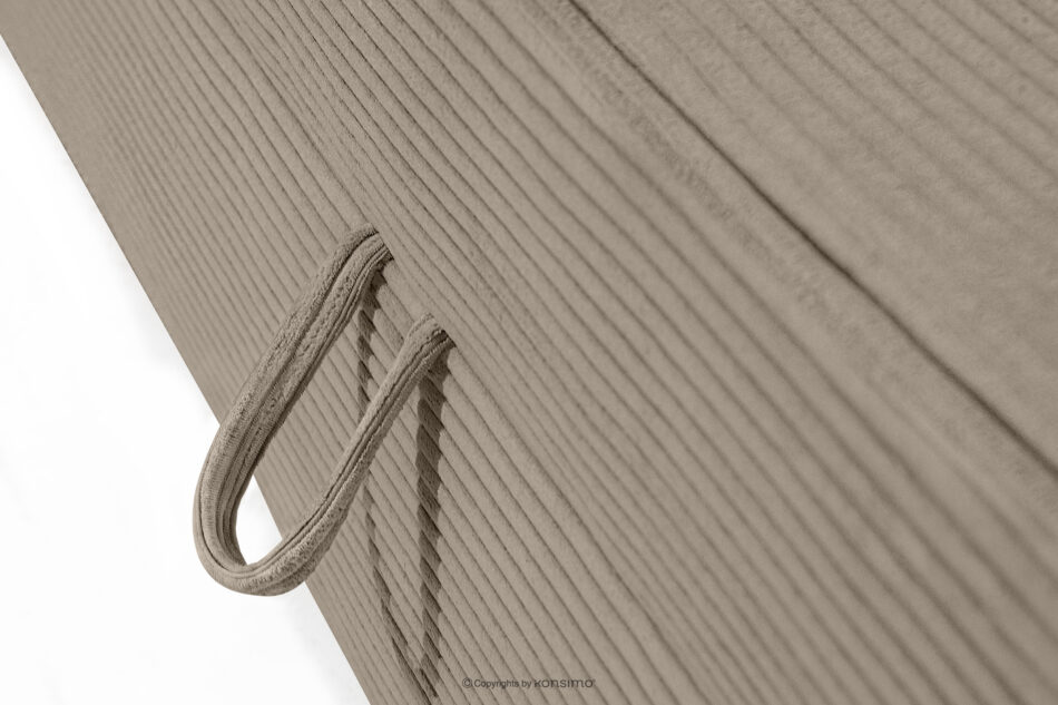 ROTI Łóżko dla nastolatka typu sofa w tkaninie sztruks 90 cm beżowy beżowy - zdjęcie 8