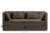 Łóżko dla nastolatka typu sofa w tkaninie sztruks 90 cm brązowy