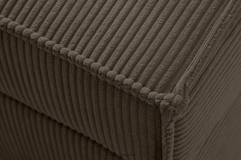 ROTI Łóżko dla nastolatka typu sofa w tkaninie sztruks 90 cm brązowy brązowy - zdjęcie 7