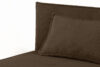 ROTI Łóżko z oparciem typu sofa w tkaninie sztruks 90 cm ciemny brązowy ciemny brązowy - zdjęcie 6