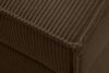 ROTI Łóżko z oparciem typu sofa w tkaninie sztruks 90 cm ciemny brązowy ciemny brązowy - zdjęcie 8