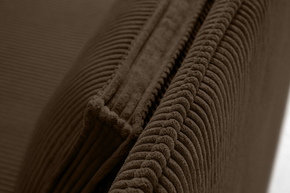 ROTI Łóżko z oparciem typu sofa w tkaninie sztruks 90 cm ciemny brązowy ciemny brązowy - zdjęcie 9