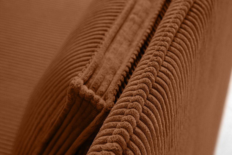 ROTI Łóżko z oparciem typu sofa w tkaninie sztruks 90 cm rudy rudy - zdjęcie 9