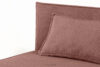 ROTI Łóżko z oparciem typu sofa w tkaninie sztruks 90 cm różowy różowy - zdjęcie 6